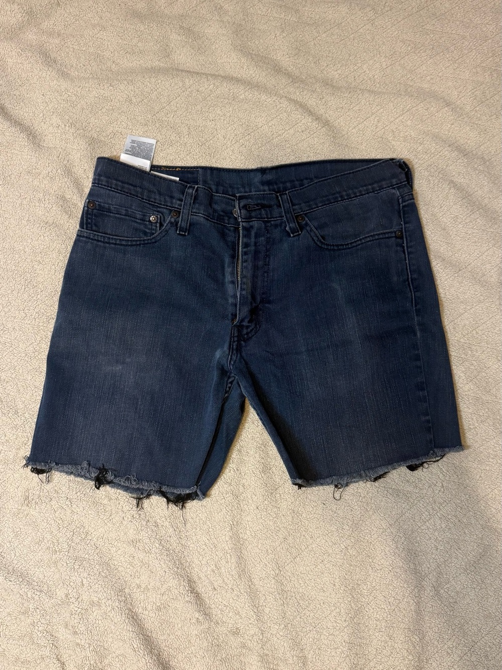 Levi's Navy Blue Cutoff Denim Shorts